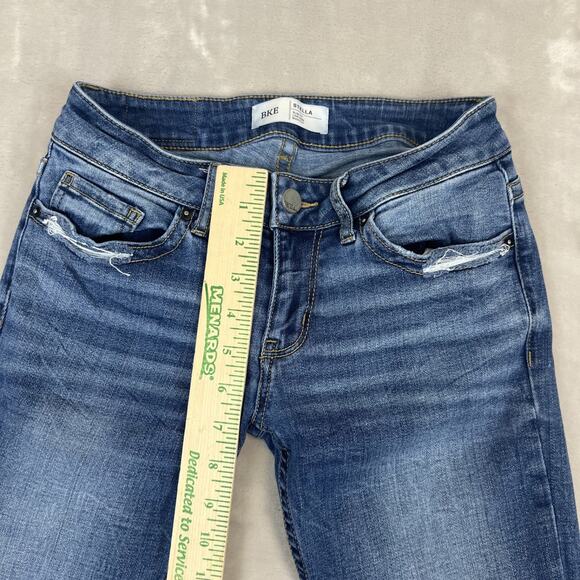 BKE Jeans Womens 26 Slim Fit Blue Denim Stella Bootcut Low Rise Y2K Preppy - Picture 5 of 12